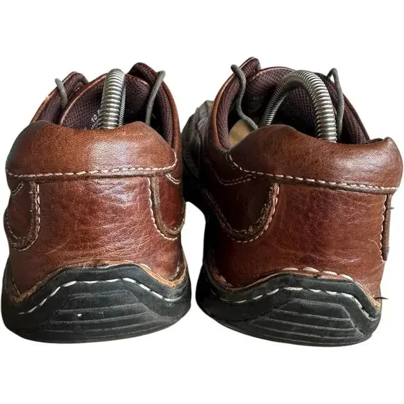 Steve Madden P.MARZ Brown Leather Moc Toe Lace Up Shoes Mens  display picture 1